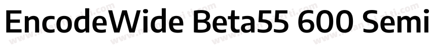 EncodeWide Beta55 600 SemiBold字体转换